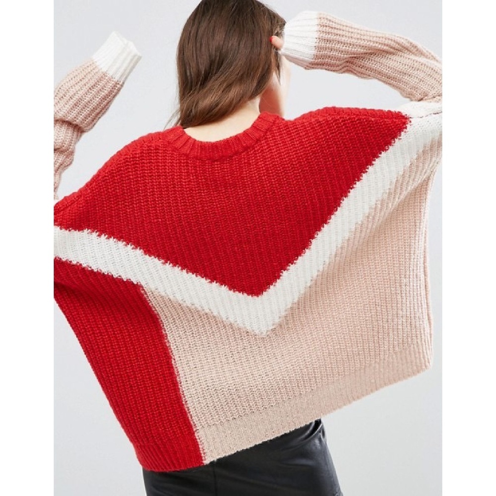 ASOS - Chevron Color Block Chunky Sweater - Picture 3 of 4